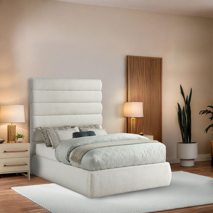 Adam - Linen Fabric Bed With 70.5" Headboard - Simple Home Plus