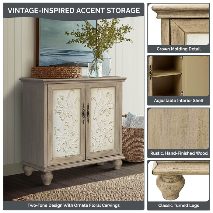 Driscoll - 2 Door Cabinet - Reclaimed Natural - Simple Home Plus