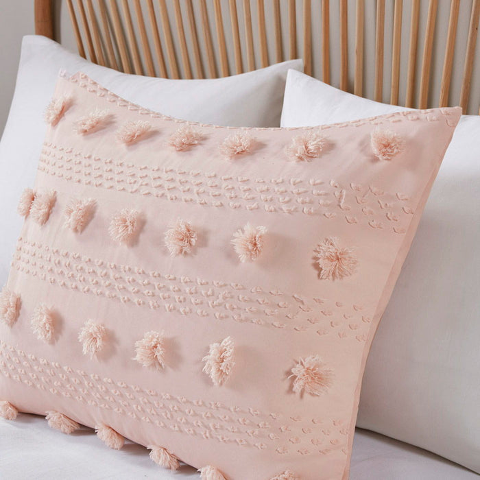 Lucy - Clip Jacquard Full Comforter Set - Pink - Simple Home Plus