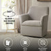 Augustine - Swivel Glider Chair - Gray / Taupe - Simple Home Plus