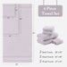 Turkish - 6 Piece Bath Towel Set - Lavender - Simple Home Plus