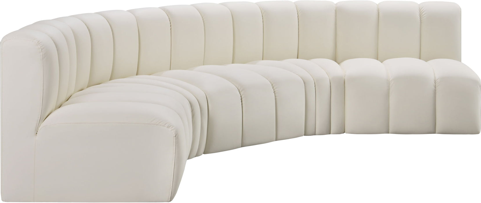 Arc - Faux Leather 5 Piece U-Shaped Modular Sofa - Simple Home Plus