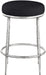Ferro - Upholstered Backless Counter Stool With Brushed Silver Base - Simple Home Plus