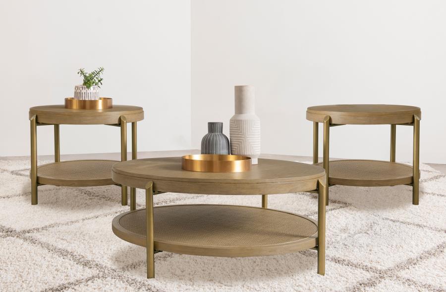 Arini - Round Coffee And End Table Set - Simple Home Plus