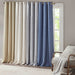 Como - 84" Tonal Printed Total Blackout Window Panel Pair - Taupe - Simple Home Plus