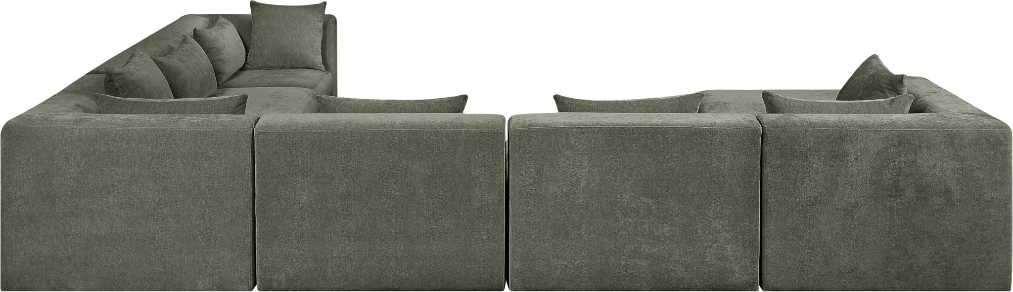 Stellar - 7 Piece Chenille Fabric Upholstered Modular Sectional - Simple Home Plus