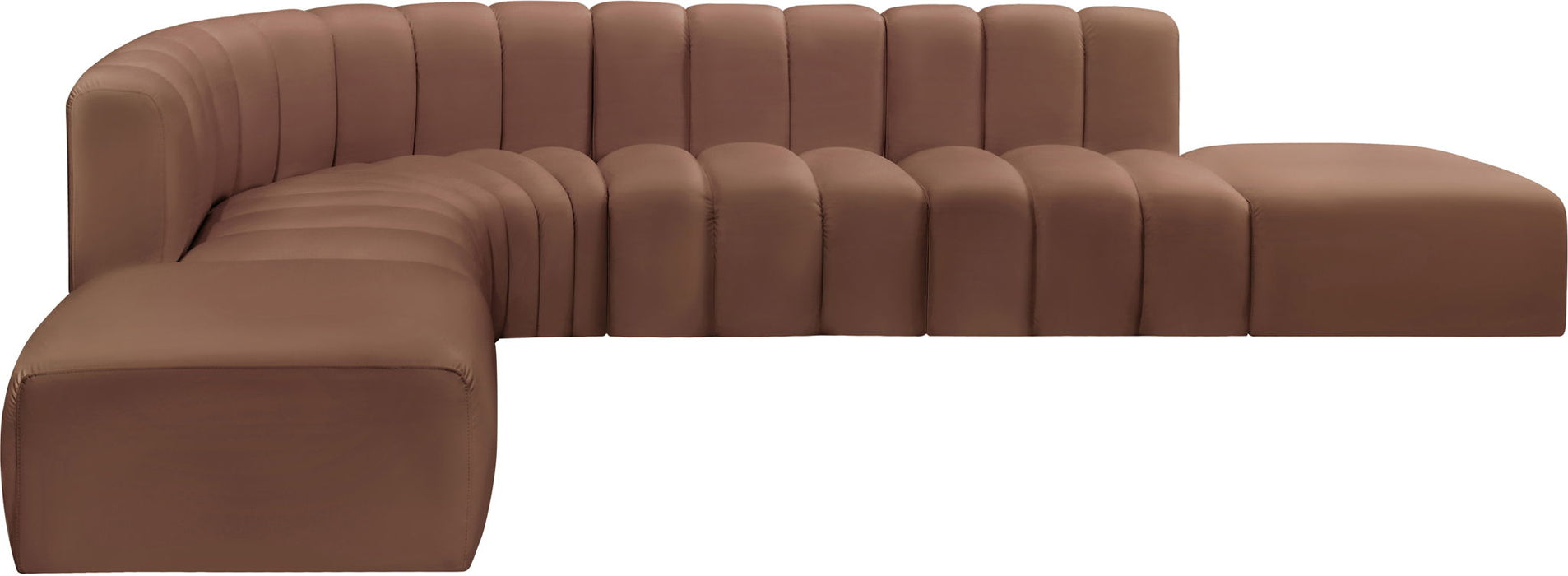 Arc - Faux Leather 7 Piece Corner Modular Sofa - Simple Home Plus
