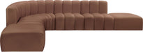 Arc - Faux Leather 7 Piece Corner Modular Sofa - Simple Home Plus