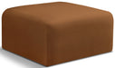 Arc - Velvet Ottoman - Saddle - Simple Home Plus
