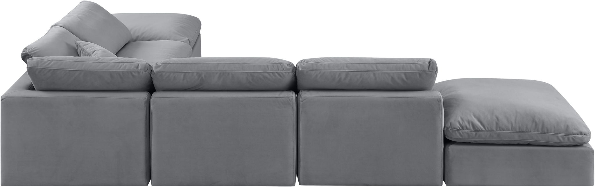 Indulge - Velvet 6 Piece Modular Armless Sectional - Simple Home Plus