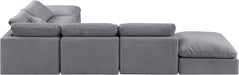 Indulge - Velvet 6 Piece Modular Armless Sectional - Simple Home Plus