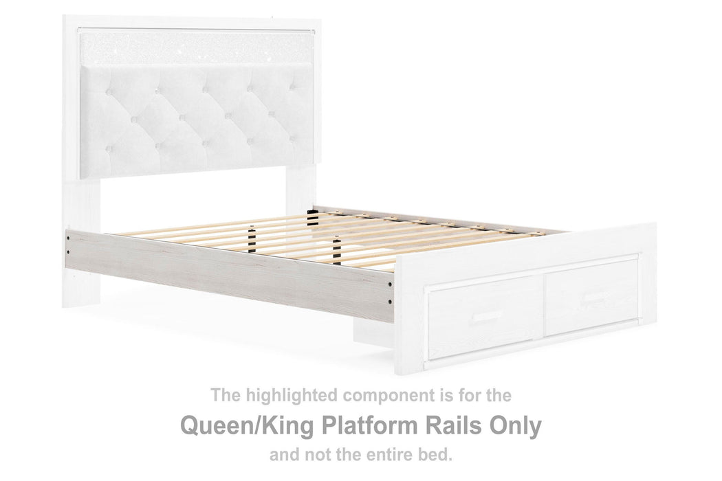 Altyra - Queen/King Platform Rails - White - Simple Home Plus