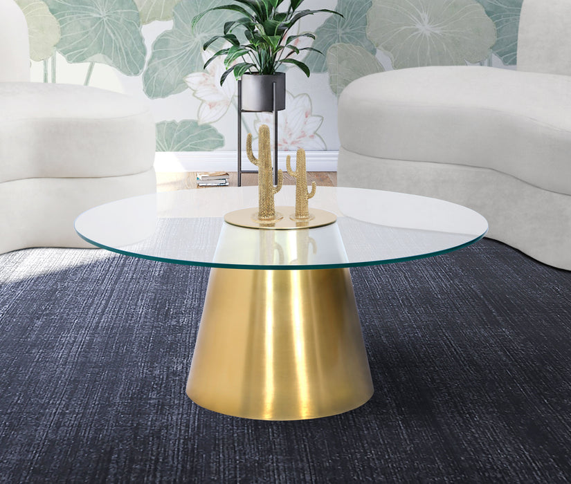 Glassimo - Coffee Table - Gold - Simple Home Plus