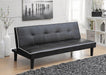 Katrina - Upholstered Tufted Convertible Sofa Bed - Black - Simple Home Plus