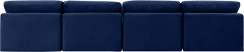 Indulge - Velvet 4 Seat Modular Armless Sofa - Simple Home Plus