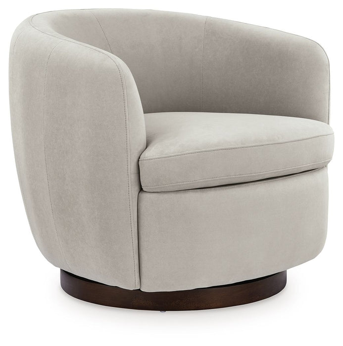 Annbury - Swivel Accent Chair - Light Beige - Simple Home Plus