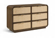 Windsor - Solid Wood Dresser - Brown - Simple Home Plus