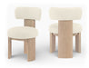 Atelier - Vegan Leather Upholstered Dining Chair (Set of 2) - Painted Natural Frame - Simple Home Plus