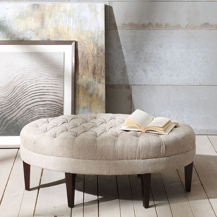 Martin - Surfboard Tufted Ottoman - Linen - Simple Home Plus