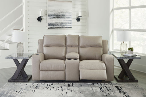 Lavenhorne - Pebble - Dbl Rec Loveseat W/Console - Simple Home Plus