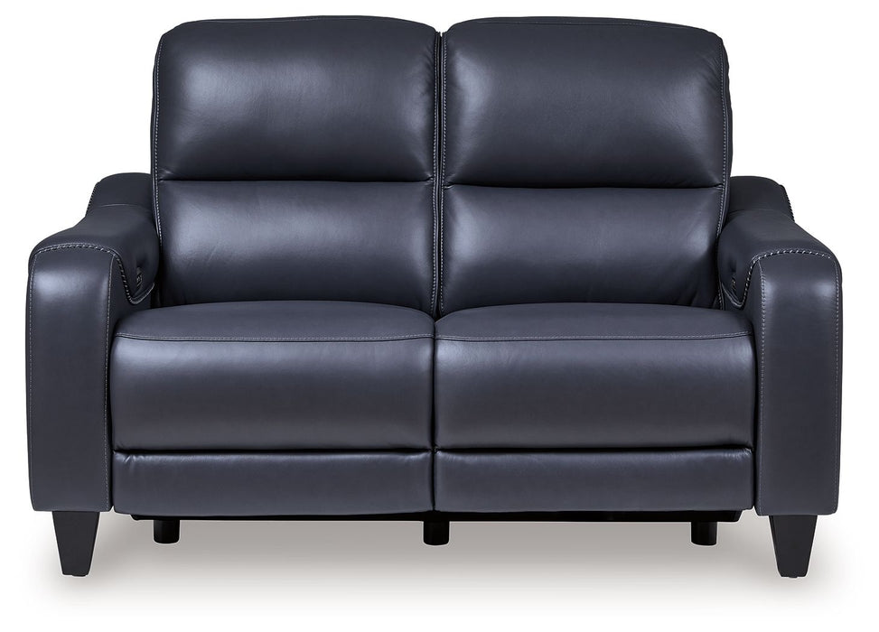 Mercomatic - Power Reclining Loveseat With Adj Headrest - Simple Home Plus