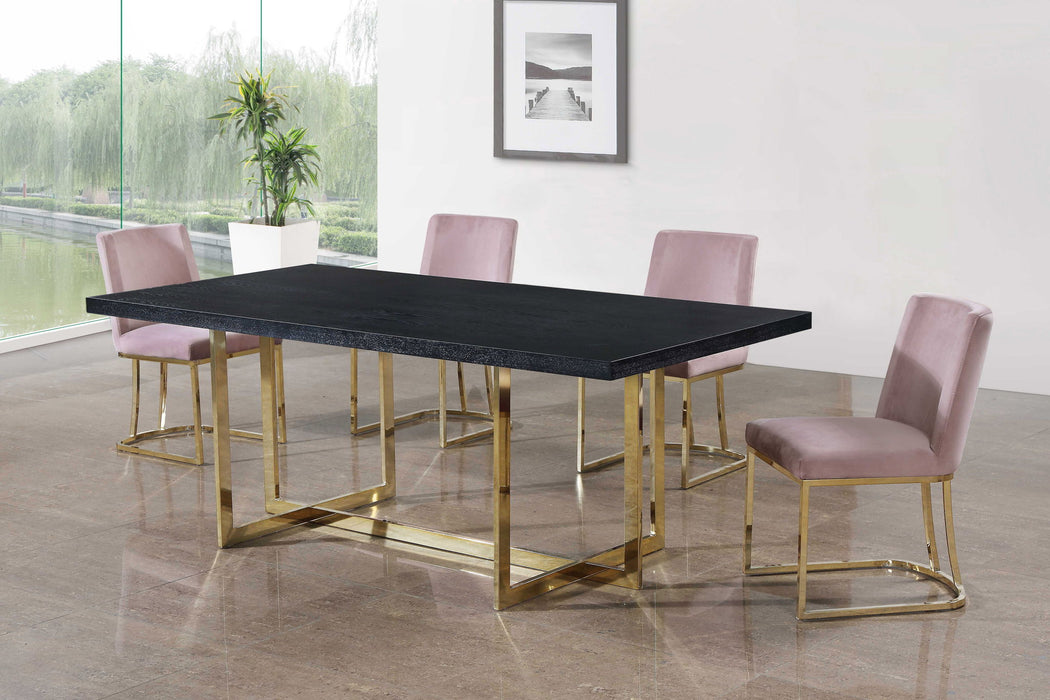 Heidi - Dining Chair with Gold Legs (Set of 2) - Simple Home Plus