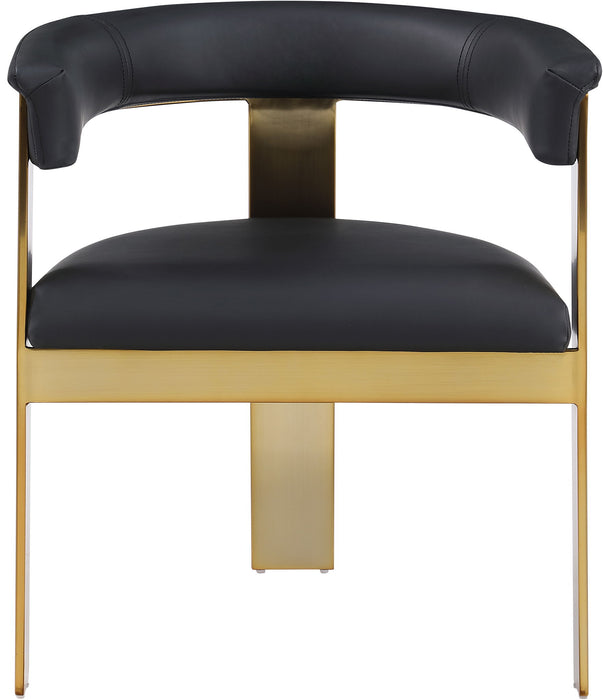 Romeo - Faux Leather Dining Chair With Gold Base (Set of 2) - Simple Home Plus