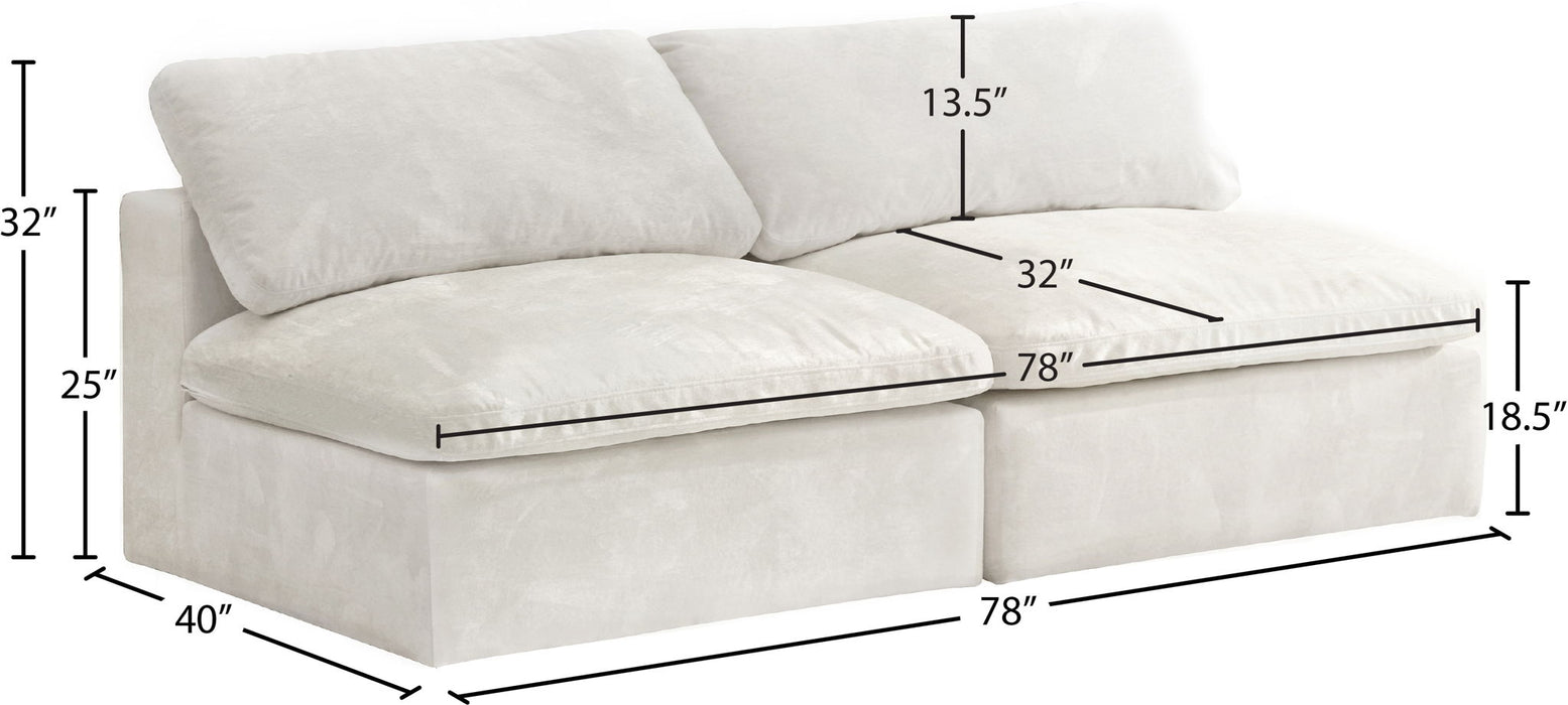 Cozy - Modular Armless 2 Seat Sofa - Simple Home Plus