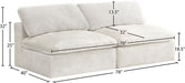 Cozy - Modular Armless 2 Seat Sofa - Simple Home Plus