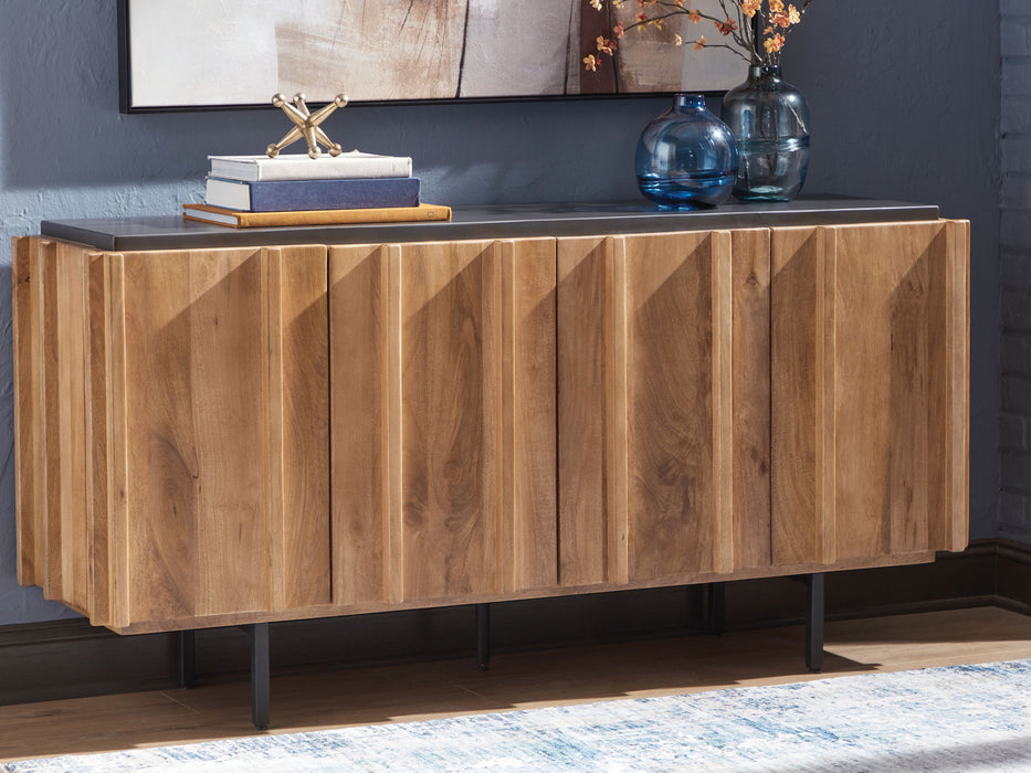 Quintavious - Brown / Charcoal - Accent Cabinet - Simple Home Plus