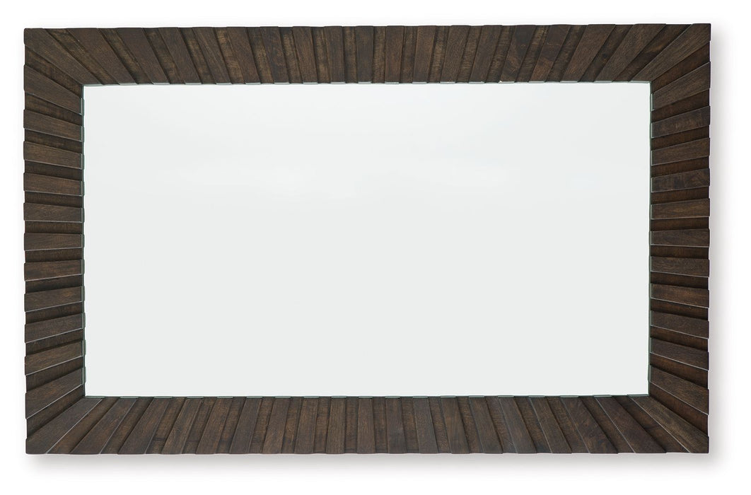 Advin - Dark Brown - Accent Mirror - Simple Home Plus