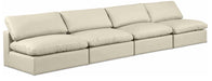 Comfy - Faux Leather Modular Armless Sofa 4 Seats - Simple Home Plus