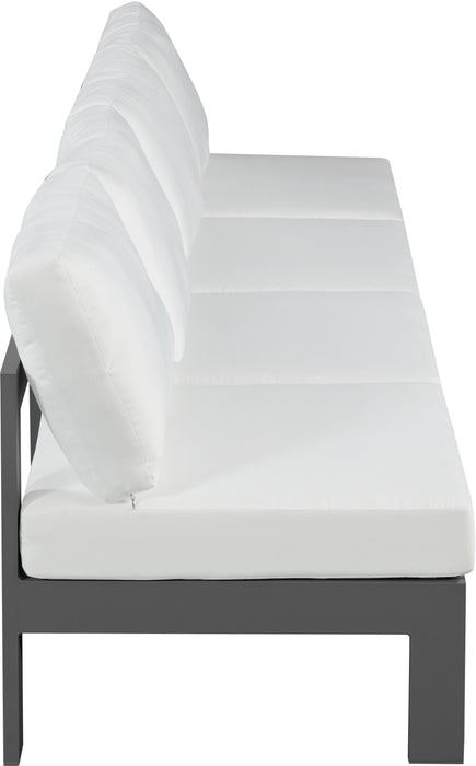 Nizuc - Outdoor Patio 4 Seat Armless Modular Sofa With Gray Frame - Simple Home Plus