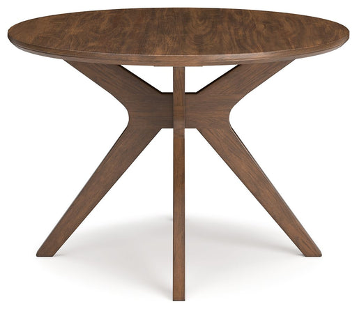 Lyncott - Brown - Round Dining Room Table - Simple Home Plus