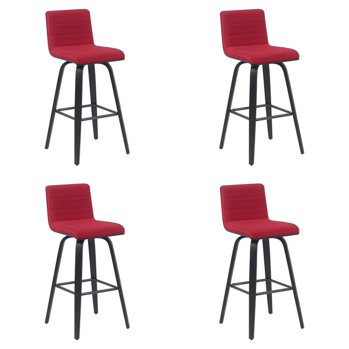 Vienna - Modern Swivel Bar Height Stool - Black Brushed Wood Frame - Simple Home Plus