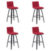 Vienna - Modern Swivel Bar Height Stool - Black Brushed Wood Frame - Simple Home Plus