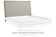 Tomtyn - Queen Upholstered Headboard - Light Brown - Simple Home Plus