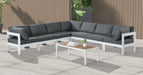 Nizuc - Outdoor Patio 7 Piece Modular Sectional With White Frame - Simple Home Plus