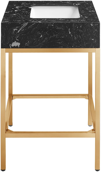 Marmo - Engineered Marble Bathroom Vanity With Gold Base - Simple Home Plus
