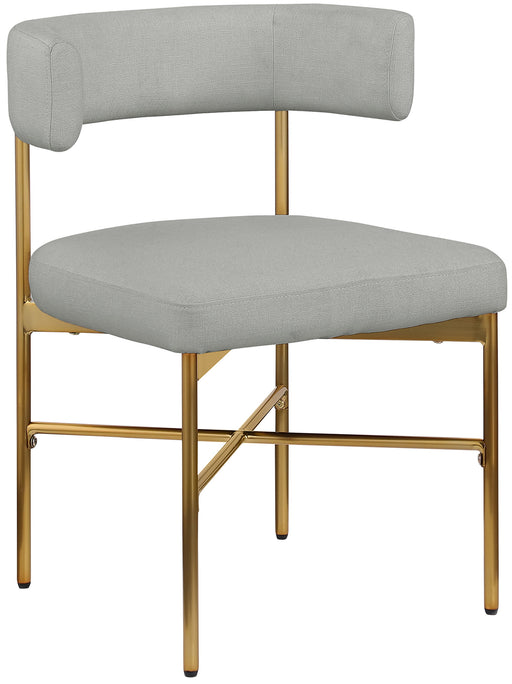 Rivage - Durable Dining Chair With Gold Frame (Set of 2) - Simple Home Plus
