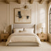 Kendall - Linen Textured Fabric Upholstered Bed - Simple Home Plus