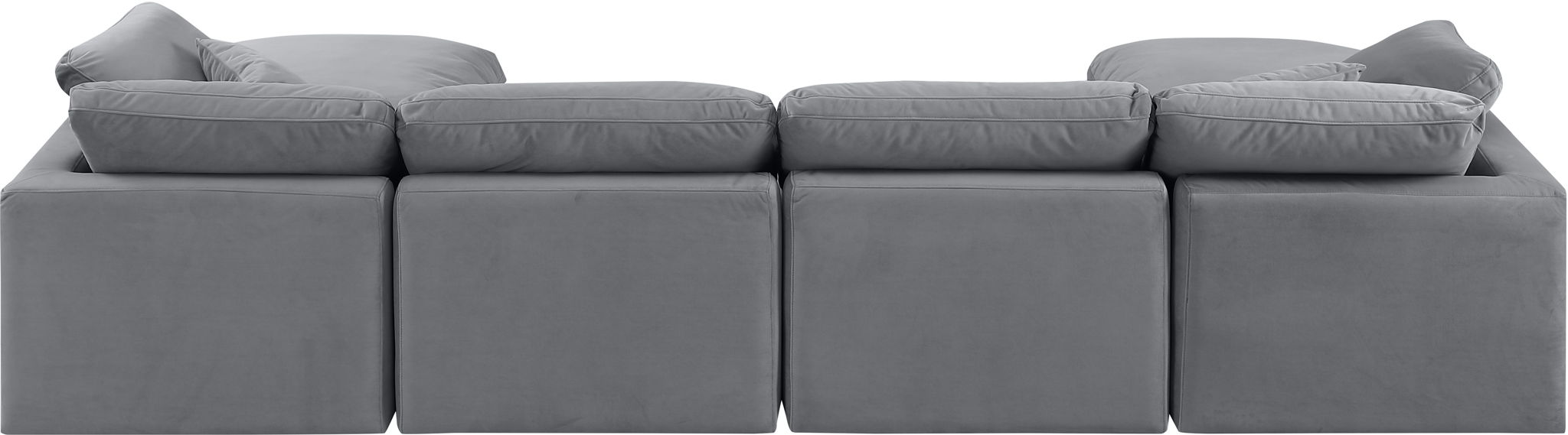 Indulge - Velvet 6 Piece Modular Double Chaise Sectional - Simple Home Plus