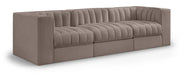 Rummi - Velvet Performance Fabric Upholstered 3 Piece Modular Sofa - Simple Home Plus