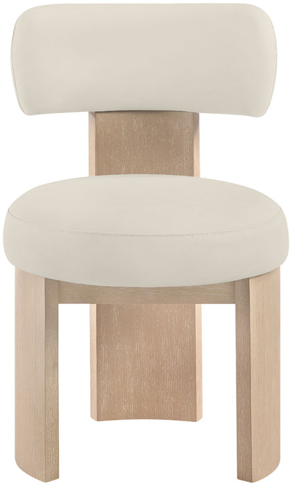 Atelier - Vegan Leather Upholstered Dining Chair (Set of 2) - Taupe / Painted Natural - Simple Home Plus