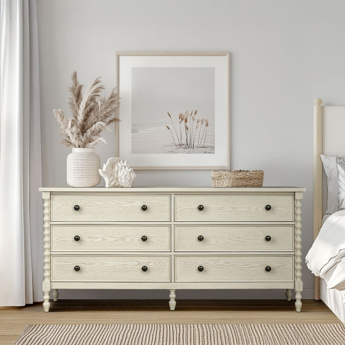 Beckett - Large Dresser - Antique Cream - Simple Home Plus