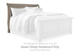 Lettner - Queen Sleigh Headboard - Light Gray - Simple Home Plus