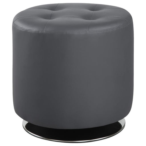 Bowman - Round Upholstered Ottoman - Simple Home Plus