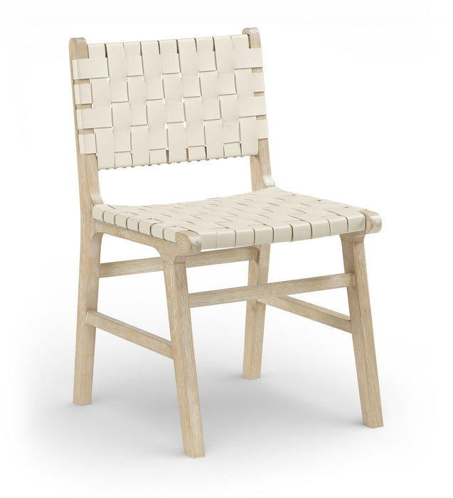 Entwine - Vegan Leather Upholstered Dining Chair - Painted Natural - Simple Home Plus