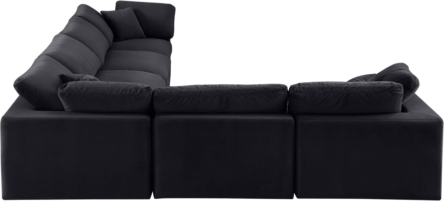 Comfy - 6 Piece Velvet Modular Corner Sectional - Simple Home Plus