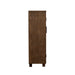 Serena – Glass Cabinet with Doors, Pewter Finish – Brown / Taupe - Simple Home Plus